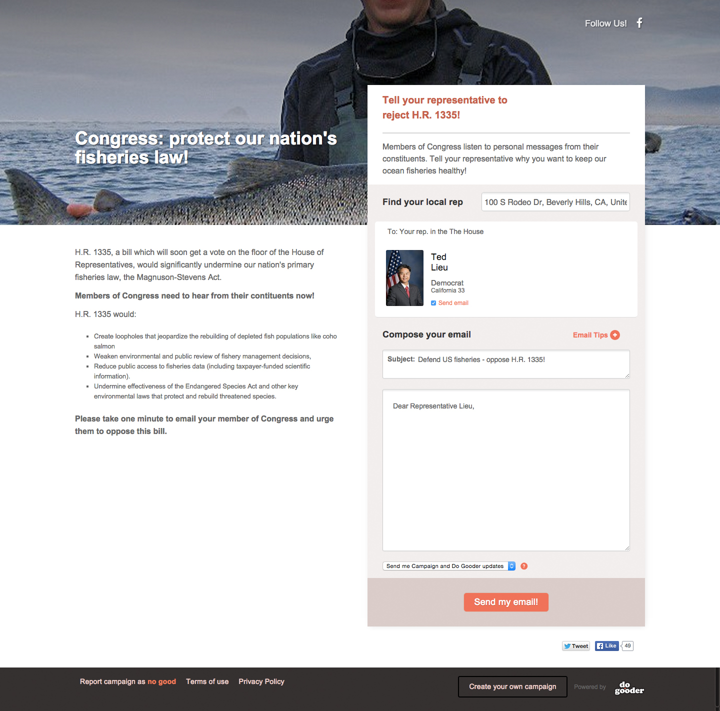 Congress: protect our nation's fisheries law!